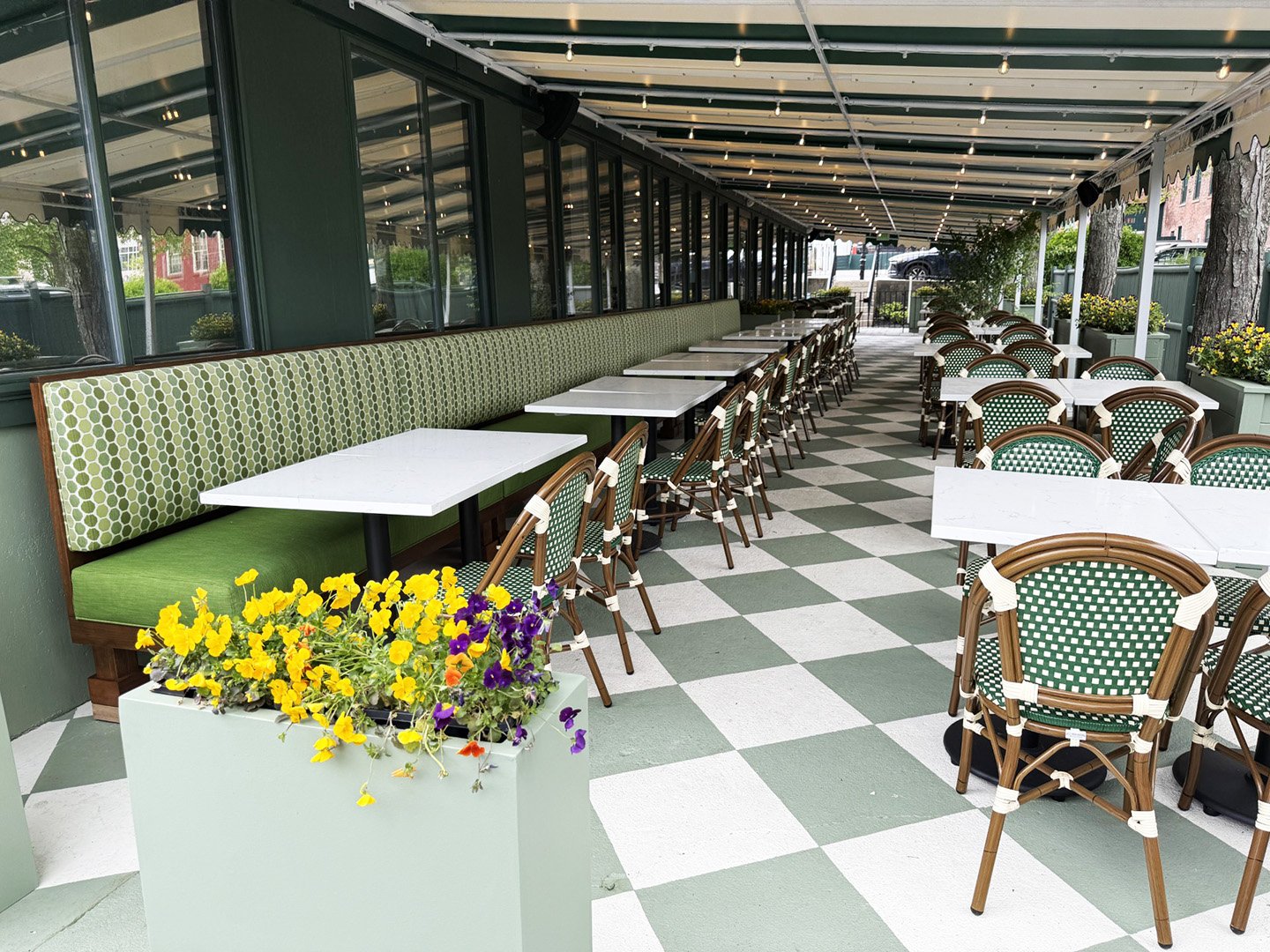Candela-Cucina-Green-Patterned-Outdoor-Tailored-Wall-Banquette