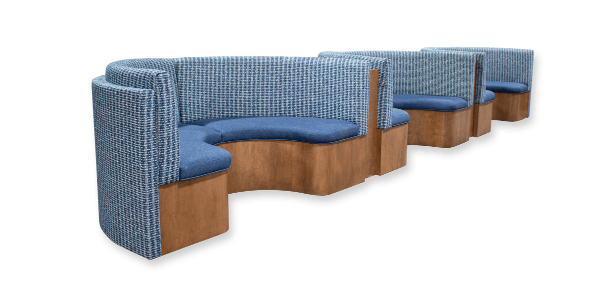 custom-circular-shaped-booths-with-blue-pattern-fabric